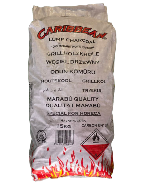 Saco Carbón Vegetal import Marabú cubano 15 Kg