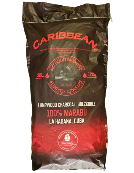Saco Carbón Vegetal Marabú cubano 12 Kg