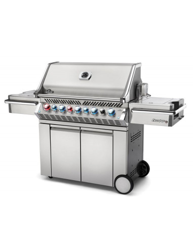 Barbacoa Napoleon Prestige PRO 665 Con Quemador Lateral Y Trasero Infrarrojo Inox