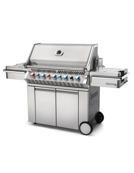 Barbacoa Napoleon Prestige PRO 665 Con Quemador Lateral Y Trasero Infrarrojo Inox