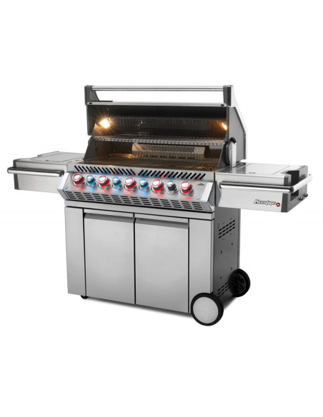 Barbacoa Napoleon Prestige PRO 665 Con Quemador Lateral Y Trasero Infrarrojo Inox