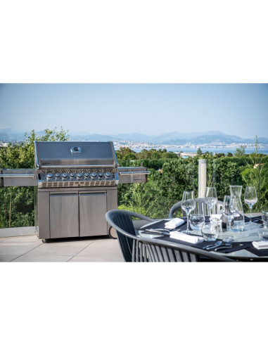 Barbacoa Napoleon Prestige PRO 665 Con Quemador Lateral Y Trasero Infrarrojo Inox