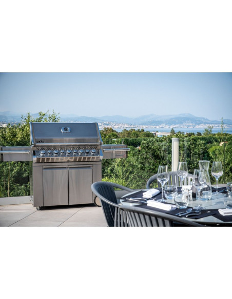 Barbacoa Napoleon Prestige PRO 665 Con Quemador Lateral Y Trasero Infrarrojo Inox