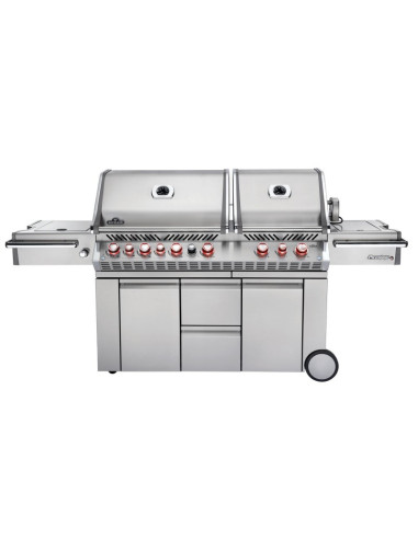 Barbacoa Napoleon Prestige PRO 825 Con Quemador Lateral De Potencia, Quemadores Inferiores Y Traseros Infrarrojos Inox