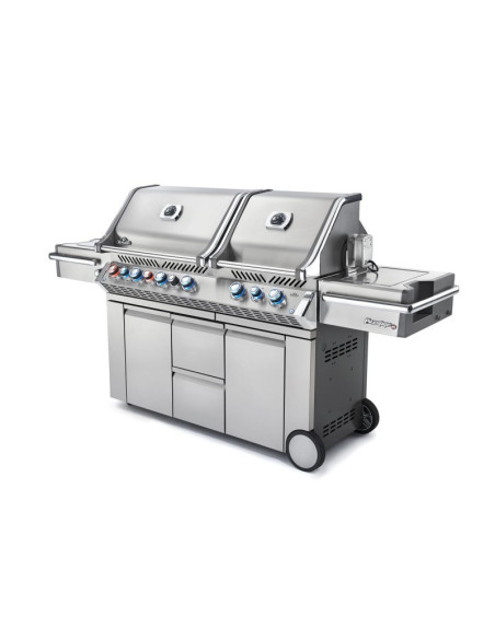 Barbacoa Napoleon Prestige PRO 825 Con Quemador Lateral De Potencia, Quemadores Inferiores Y Traseros Infrarrojos Inox