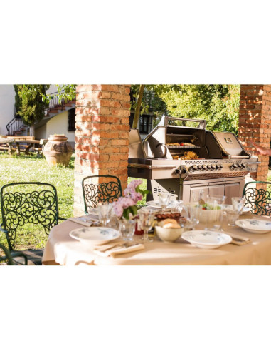 Barbacoa Napoleon Prestige PRO 825 Con Quemador Lateral De Potencia, Quemadores Inferiores Y Traseros Infrarrojos Inox