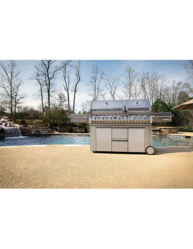 Barbacoa Napoleon Prestige PRO 825 Con Quemador Lateral De Potencia, Quemadores Inferiores Y Traseros Infrarrojos Inox