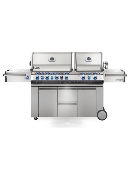 Barbacoa Napoleon Prestige PRO 825 Con Quemador Lateral De Potencia, Quemadores Inferiores Y Traseros Infrarrojos Inox