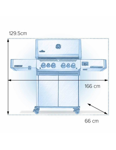 Barbacoa Napoleon Prestige 500 VX Connected En Acero Inoxidable