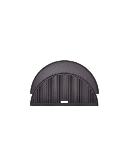 Plancha en Media Luna de Hierro Fundido Reversible