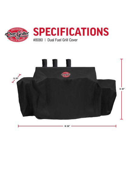 Grill Cover - Double Play Gas & Charcoal Grill
