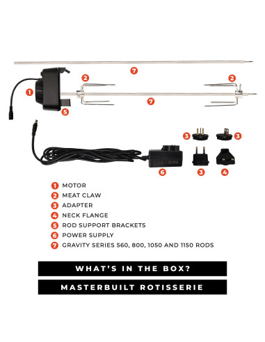Masterbuilt Gravity Series Rotisserie for 560, 600, 800, 1050 and 1150 Grills
